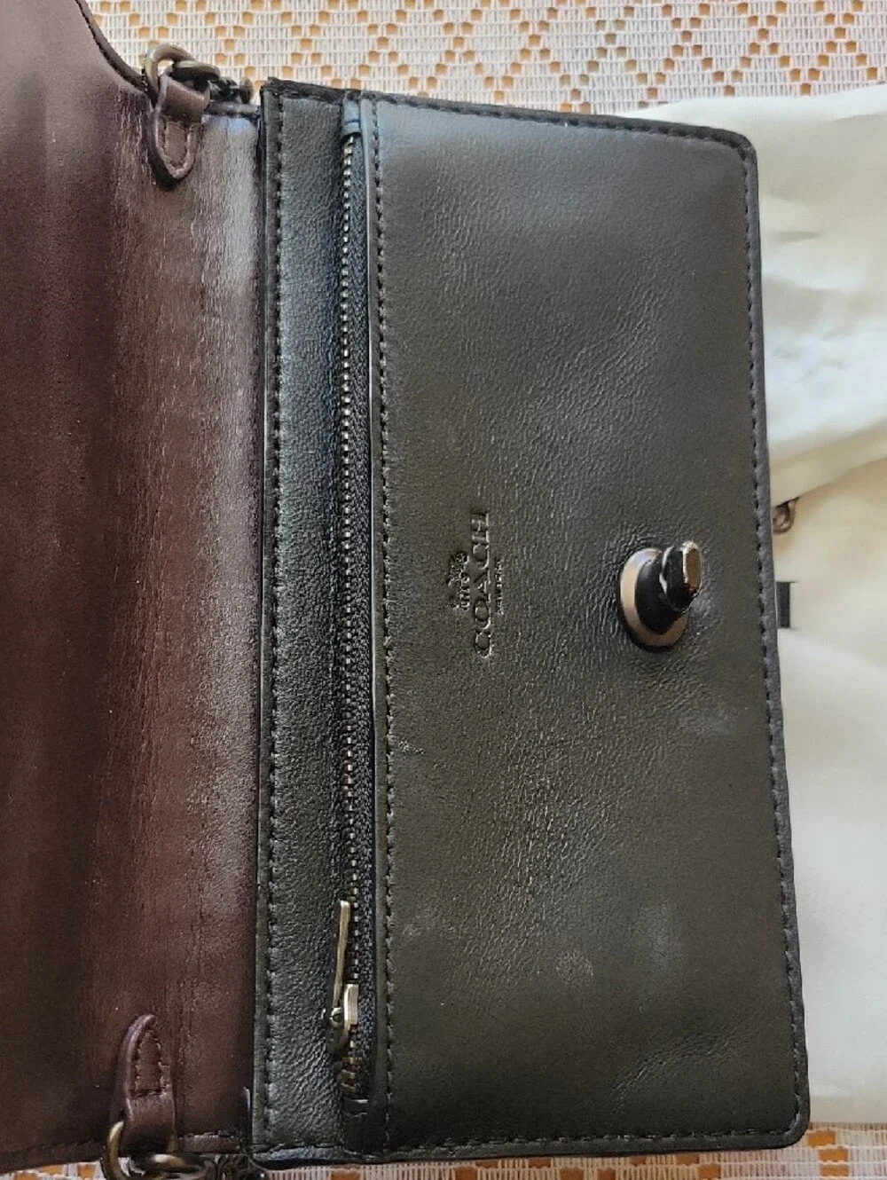 COACH Black Quilted Crossbody Detachable Chain / Convertible